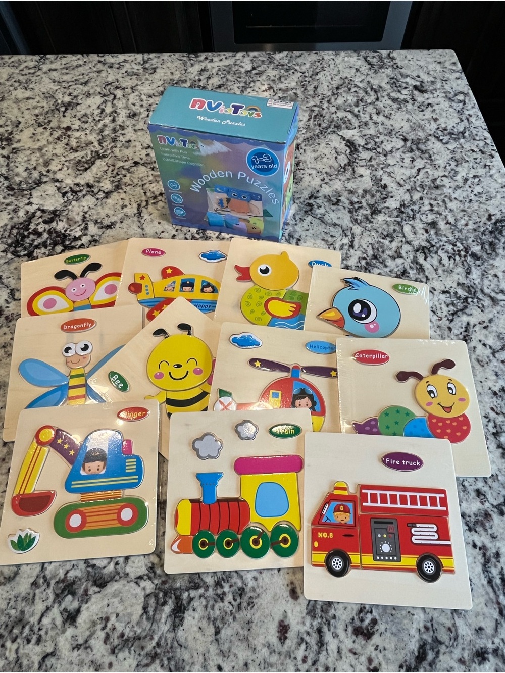 11 Piece Wooden Kids Puzzle Set